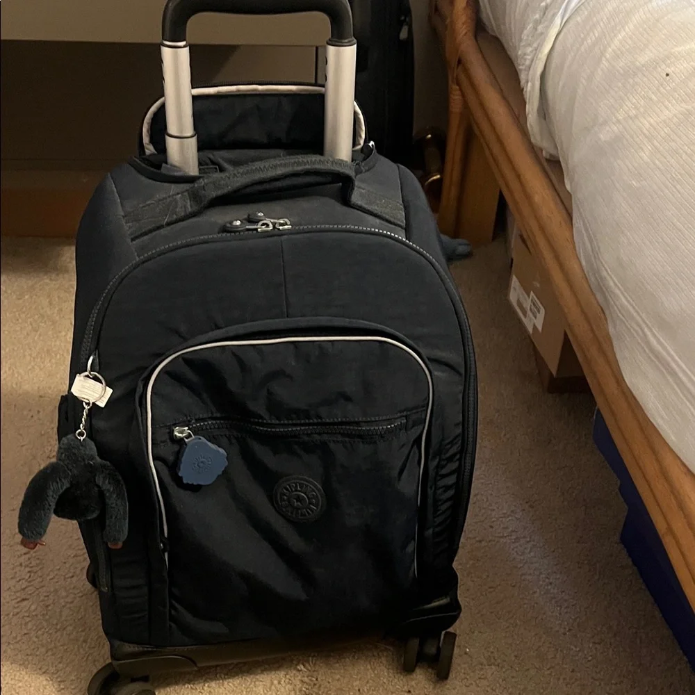 Kipling Navy Rolling Backpack - Picture 2 of 5